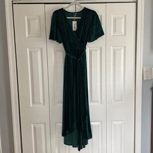 Velvet wrap dress 😍